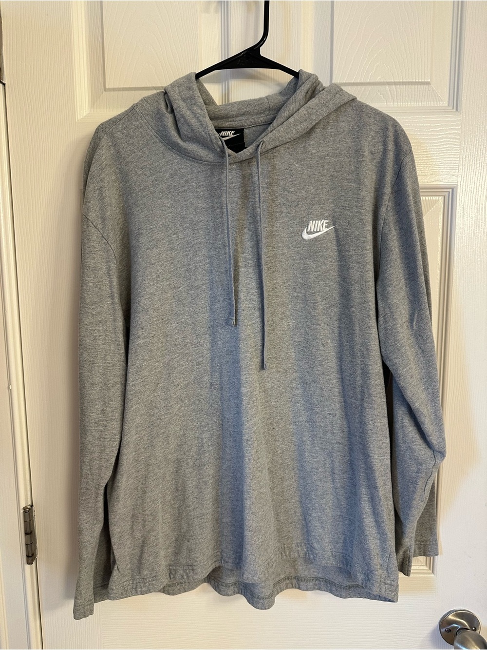 Nike Long Sleeve Crew – Gray Swoosh Shirt – Men’s XL